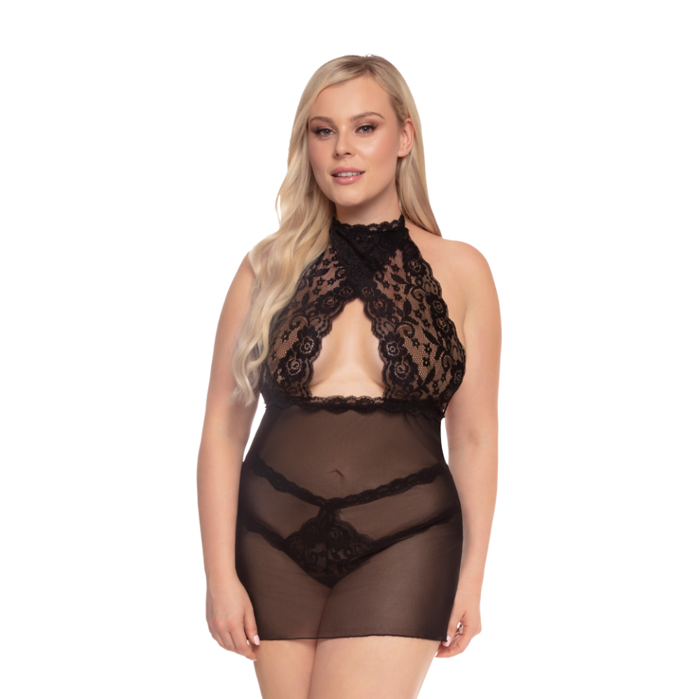 Halter Babydoll w/ Strappy G-string WAS $49