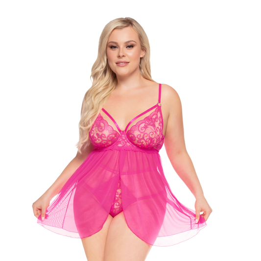 Strappy Babydoll & High-Rise G-String WAS $59