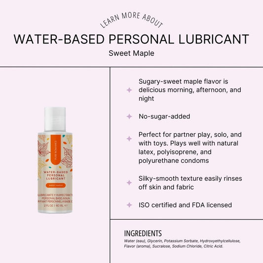 Water-Based Personal Lubricant - Sweet Maple